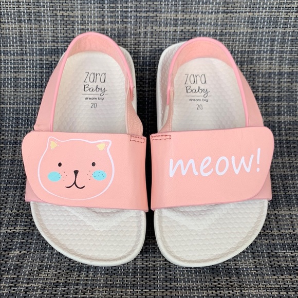 Zara Other - Zara Baby Kitten Slip On Sandals Casual Shoes Infant Size 20